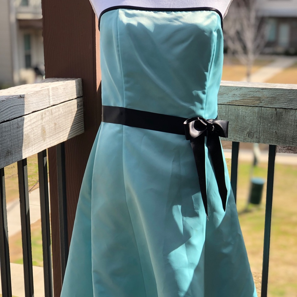 Strapless Turquoise Jessica McClintock Dress